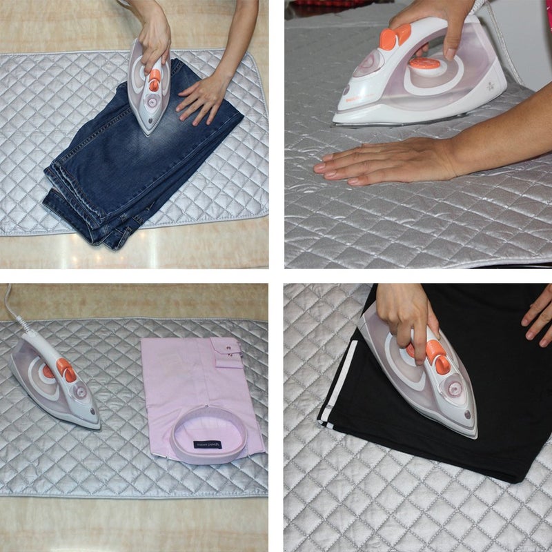Kaxich Foldable Magnetic Ironing Mat Washer Dryer Heat-Resistant Ironing Pad Blanket Thick Portable Ironing Board Cover for Table, Travel and Flat Surface 33"X 19" - Image 5
