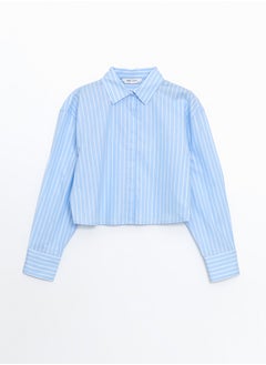 LC WAIKIKI Striped Crop Poplin Women's Shirt  - Image 5