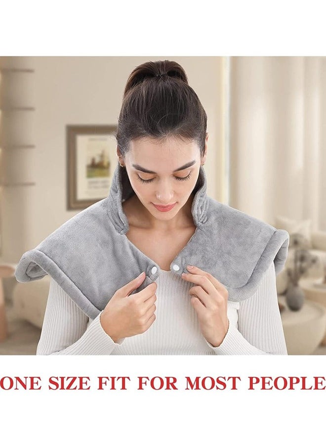XiuWoo - Heating Pad Electric for Pain Relief of Back Abdomen Legs Neck and Shoulder 10 Electric Temperature Options 4 Timer Settings Auto Shut Off Machine Washable 16 x 24 inches Heated Pad - Image 1