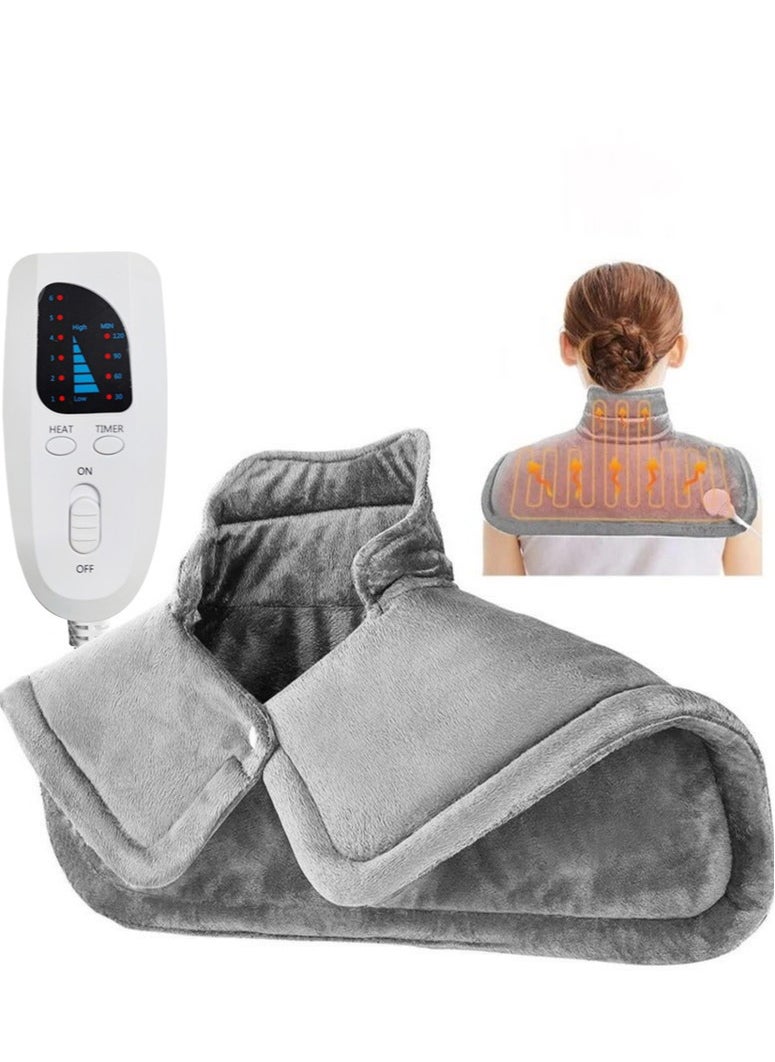 XiuWoo - Heating Pad Electric for Pain Relief of Back Abdomen Legs Neck and Shoulder 10 Electric Temperature Options 4 Timer Settings Auto Shut Off Machine Washable 16 x 24 inches Heated Pad - Image 1