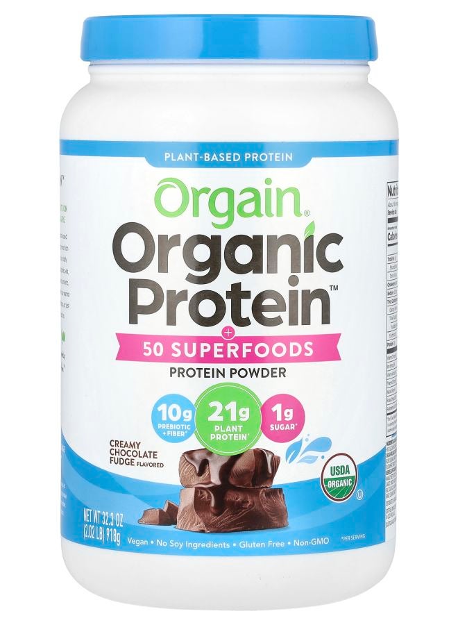 Organic Protein + 50 Superfoods Creamy Chocolate Fudge 2.02 lbs (918 g)