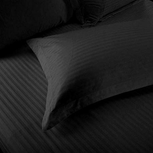 RRC Super Soft Brushed Microfiber Cotton Satin Striped Double Quilt Cover,90X100(Inches) Duvet Cover,228X254(CM) Comforter Cover with Zipper with Four Corner Ties - Image 4