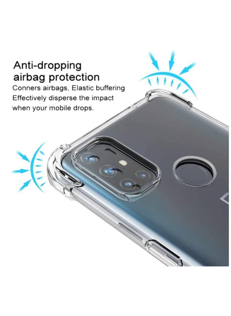 Raxoom Oneplus Nord N10 5G Case Transparent Reinforced Corners TPU Shock-Absorption Flexible Cell Phone Back Cover for Oneplus N10 5G - Clear - Image 2