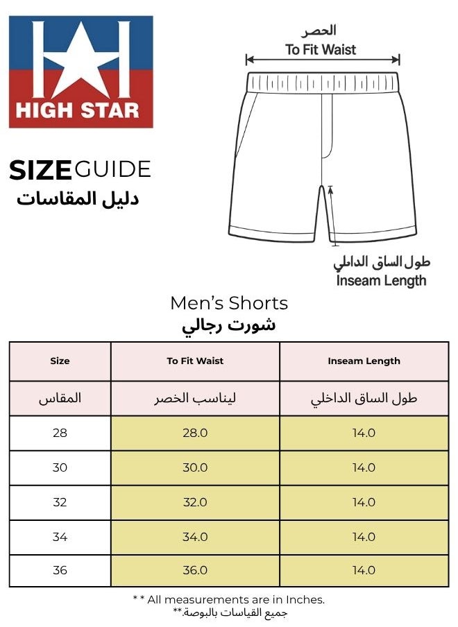 HIGH STAR Men's Indigo 100% Cotton Solid Knee Length Denim Bermuda Regular Fit Shorts  - Image 4