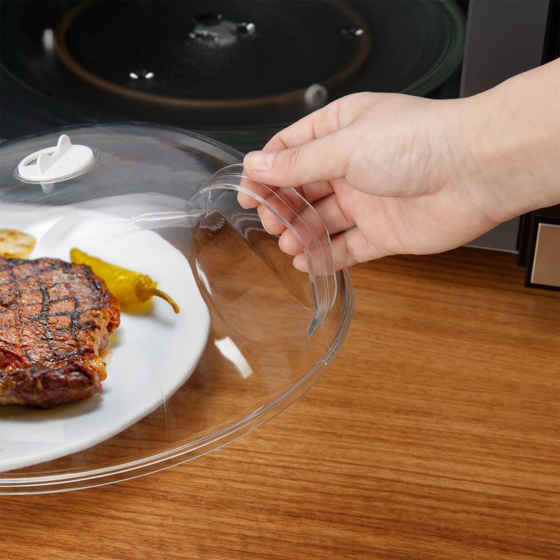 WENWELL Microwave Splatter Cover for Food,Clear Microwave Splash Guard Cooker lid with Handle,Dish bowl Plate Serving Cover Home Kitchen Essential,BPA-Free,Saft Plastic - Image 5