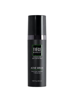 tiege hanley Mens Acne Serum For Face - Lightweight Facial Acne Serum With Salicylic Acid, Granactive Complex & Tea Tree Oil For Blackheads, Open Pores & Redness - Moisturizer For Oily Skin  - Image 1