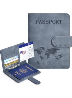 Generic Passport Holder for Travel Essentials, Passport Wallet Cover Case for Travel Must Haves Accessories,Passport Book Holders for Women and Men Grey  - Image 2