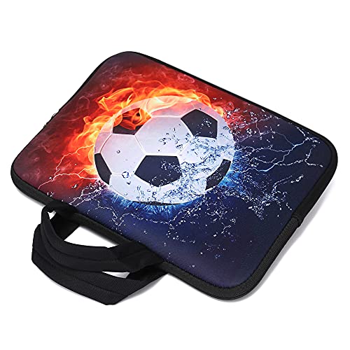 RUYIDAY 11 11.6 12 12.1 12.5 inch Laptop Carrying Bag Chromebook Case Notebook Ultrabook Bag Tablet Cover Neoprene Sleeve Fit Apple MacBook Air Samsung Acer HP DELL Lenovo Asus (Football Fire) - Image 4