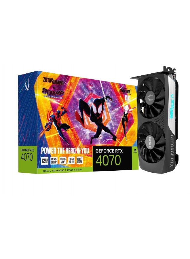 ZOTAC Gaming GeForce RTX 4070 Twin Edge OC Spider-Man: Across The Spider-Verse Inspired Graphics Card Bundle, ZT-D40700H-10SMP - Image 1