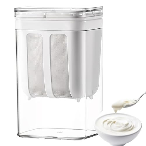 Shatanuvart Export Yogurt & Curd Maker – 1100ml Container with Fine Mesh Strainer & Lid | Greek Yogurt, Labneh, Cheese & Thick Curd Separator | BPA-Free & Easy to Use (Curd Maker 1) - Image 1