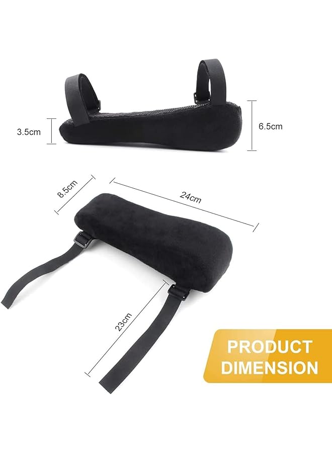 erorex 2Pcs Chair Armrest Pads Memory Foam Comfort Armrest Pad Wider And Thicker Universal Chair Arm Cover Relieving Pressure On Elbow And Forearm Suitable For Office Chair  - Image 5