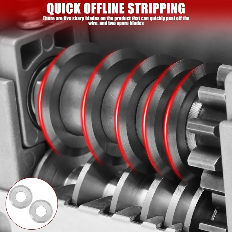 Manual Wire Stripping Machine 6 Holes 5 Blades Portable Cable Stripper Tool Steel Aluminum Alloy - Image 5