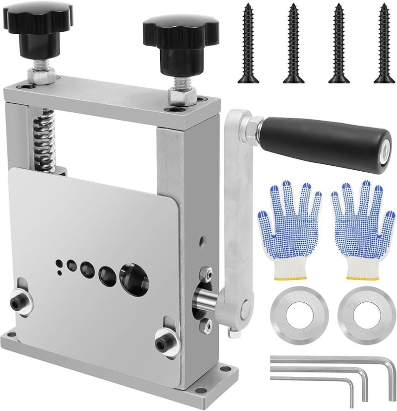 Manual Wire Stripping Machine 6 Holes 5 Blades Portable Cable Stripper Tool Steel Aluminum Alloy - Image 2