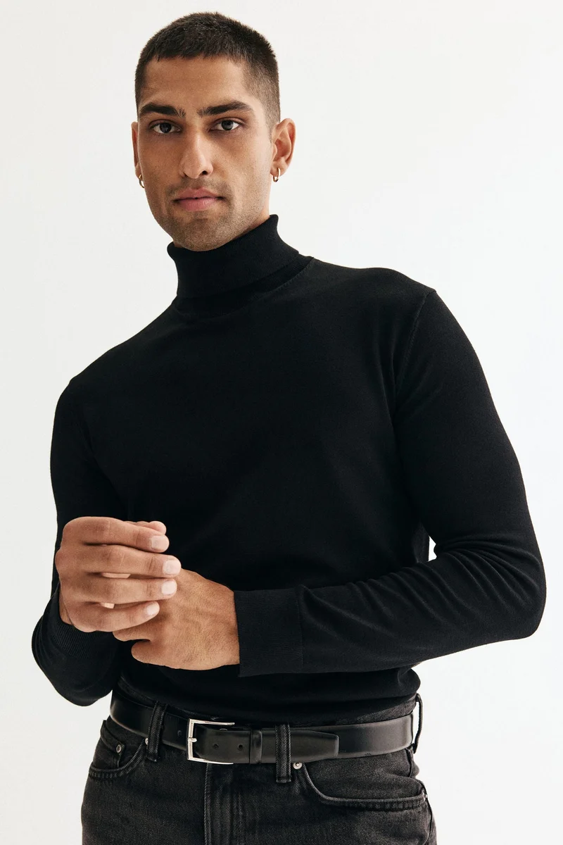 H&M Regular Fit Polo-neck jumper