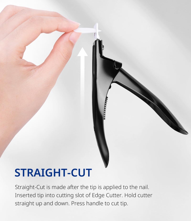 AIRSEE Professional Adjustable Stainless Steel Acrylic Nail Clippers False Nail Cutters for Artificial Acrylic Nails Fake Nail Tips, Rustproof Manicure Pedicure Tool for Salon Home Nail Art - Black - Image 4
