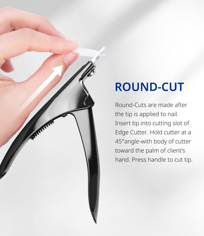 AIRSEE Professional Adjustable Stainless Steel Acrylic Nail Clippers False Nail Cutters for Artificial Acrylic Nails Fake Nail Tips, Rustproof Manicure Pedicure Tool for Salon Home Nail Art - Black - Image 5