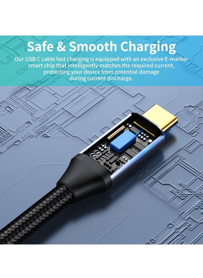 USB C 3.1 Gen 2 Short Cable Support 100W Charging/10Gbps Data Transfer/4K Display @ 60Hz, USB Type C to USB C Charging Cable, Compatible with Android Galaxy 0.5m, USB-C Cable  - Image 5