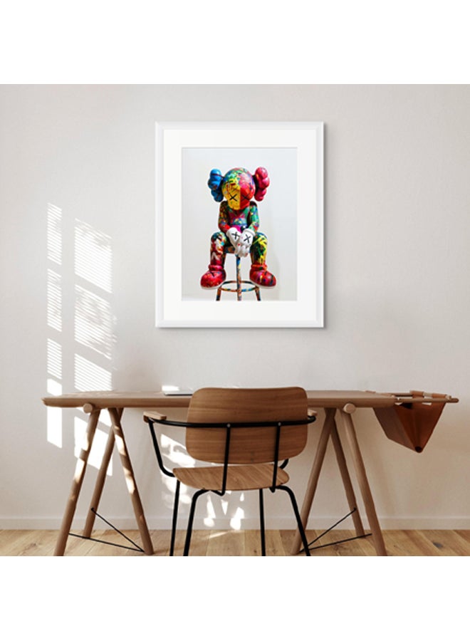 آرت دیکور  ديكور فني مؤطر بطباعة صورة فنية جميلة لفن البوب ​​KAWS، عمل فني معاصر مميز، ديكور حائط لغرفة المعيشة، غرفة النوم، المكتب، المنزل، الفنادق - Image 2