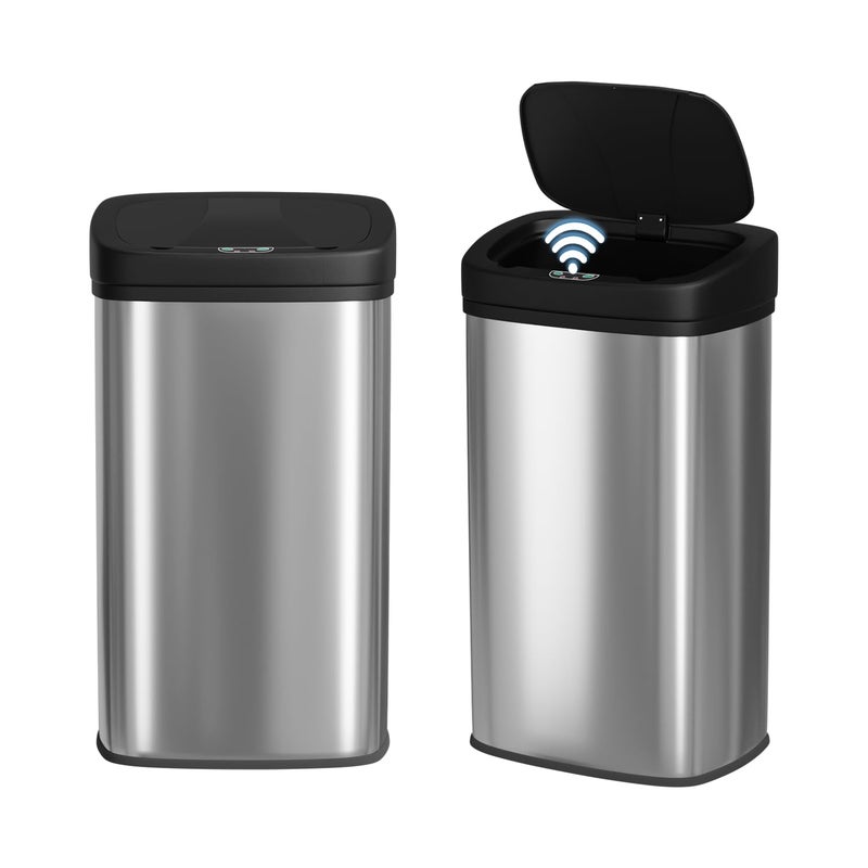 BestOffice 22 Gallons Automatic Sensor Large Kitchen Trash Can with Stainless Steel, Touchless Garbage Bin with Lid for Kitchen, Home, Office Waste Bin 82L - Image 1