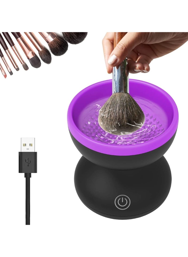 هويتك منظف فرش الماكياج المثالي باللون الأرجواني - Image 1