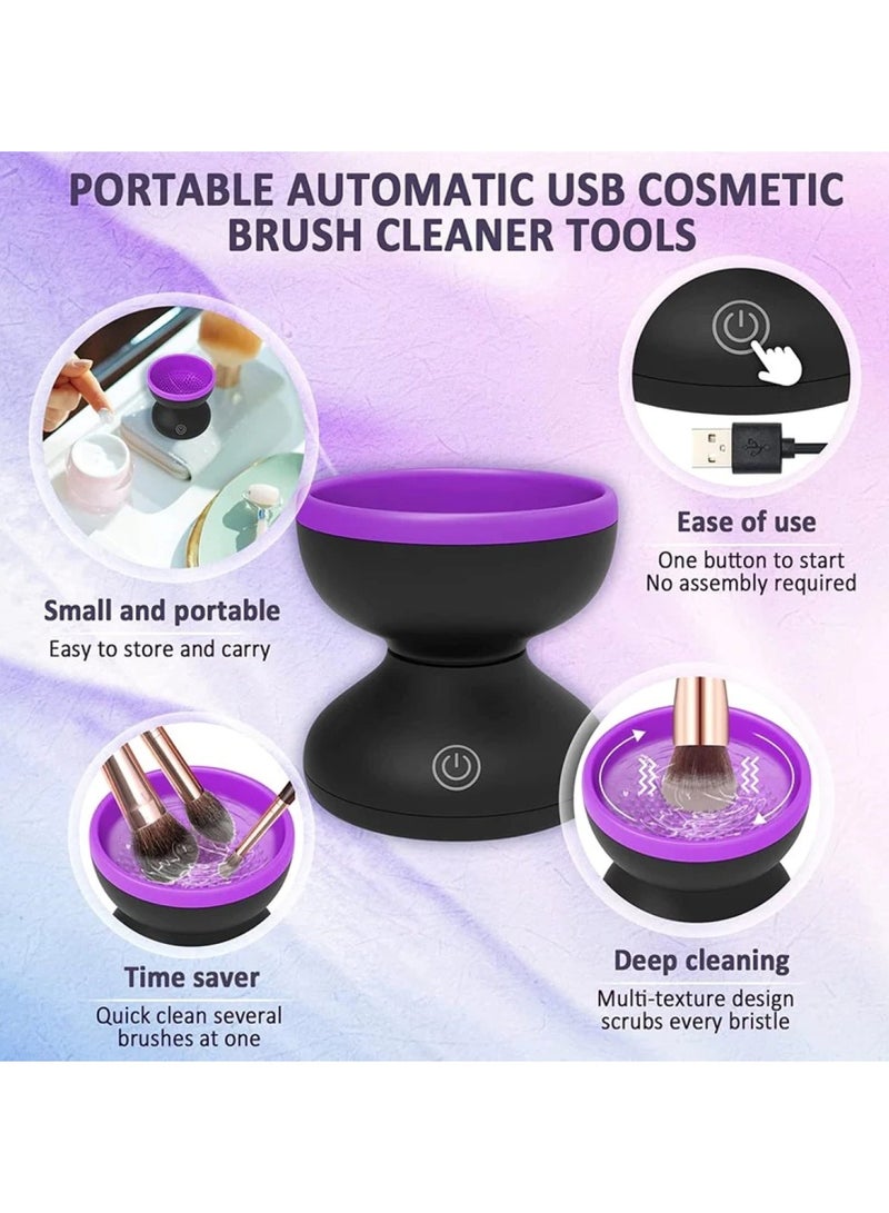 هويتك منظف فرش الماكياج المثالي باللون الأرجواني - Image 3