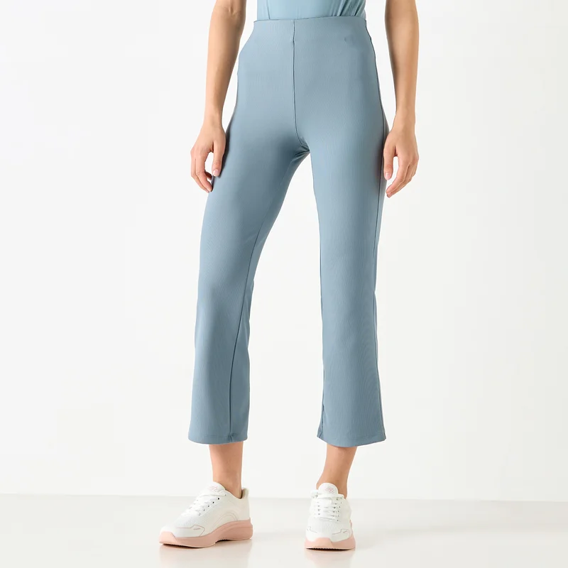 Ribbed Leggings with Elasticated Waistband