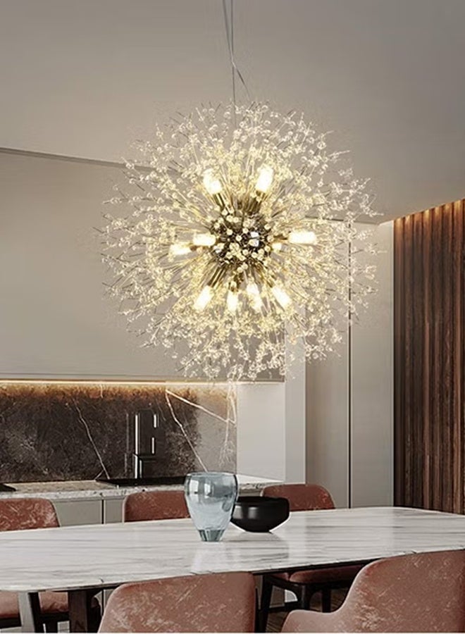 Silver Nordic-style modern minimalist creative and unique dandelion fireworks 12-head restaurant bar counter bedroom living room chandelier clothing store cabinet chandelier internet celebrity style  - Image 4
