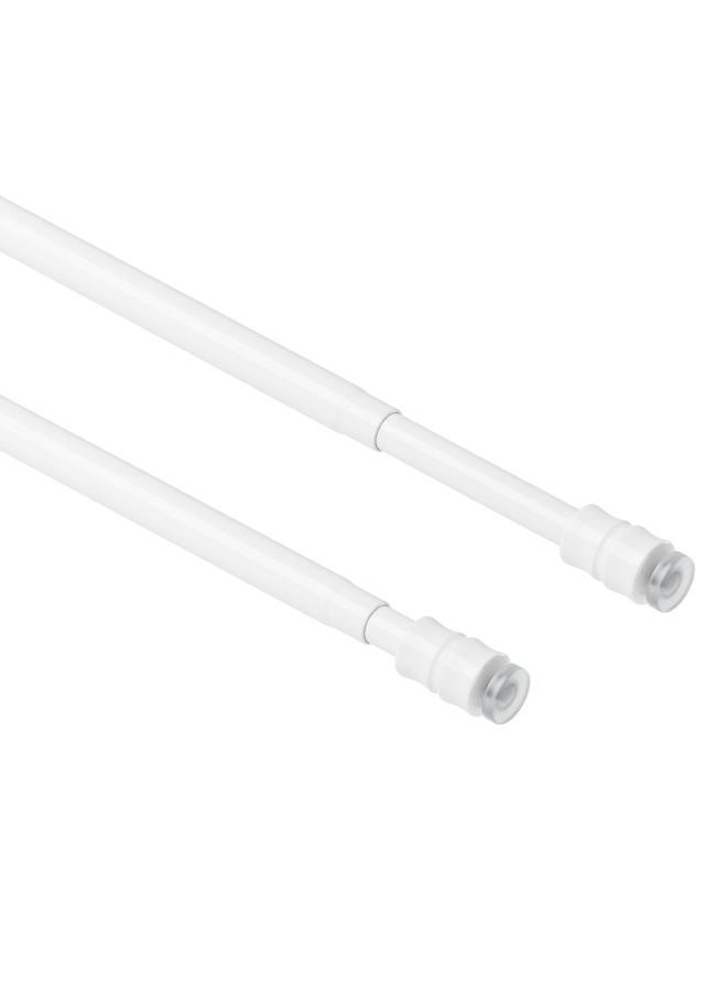 TYRON TYRON 2Pcs Thin Spring Tension Rod 28 to 45 Inches, 3/8 in. Diameter, Adjustable Skinny Tiny Tension Curtain Rod No Drill, Window Sash Tension Rods (White) - Image 1
