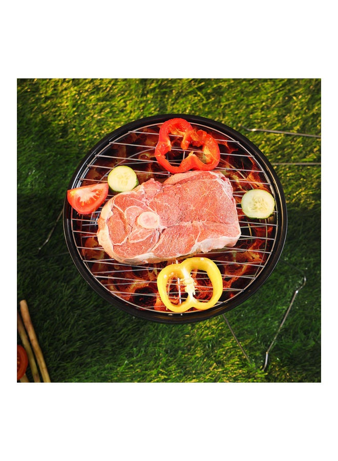 Royalford Round Bbq Stand Grill Black/Silver 26.5x24cm - Image 5