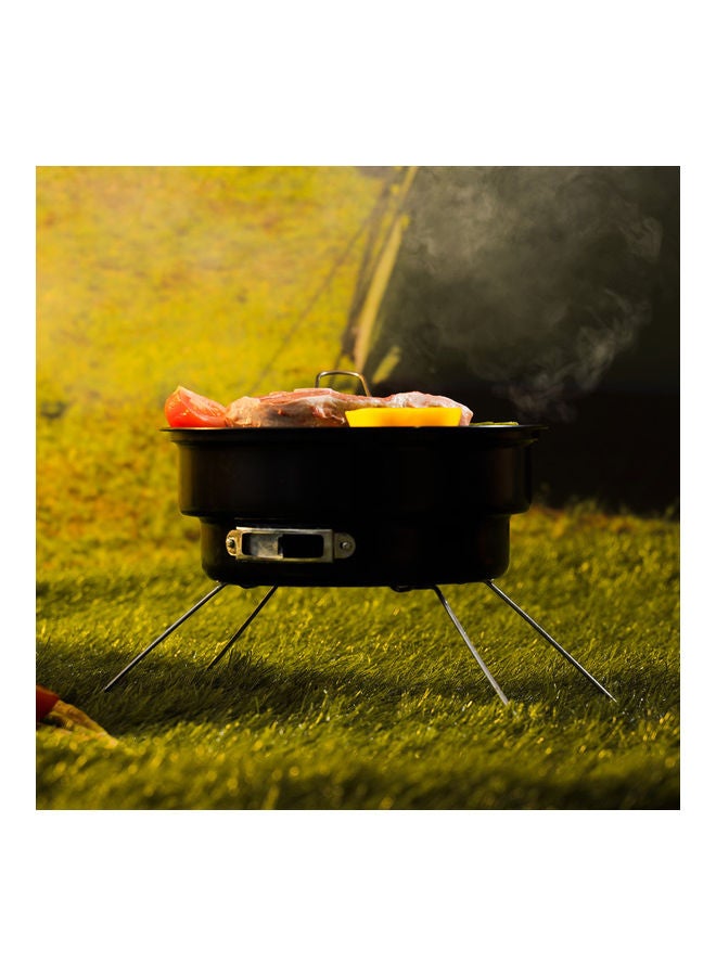 Royalford Round Bbq Stand Grill Black/Silver 26.5x24cm - Image 2