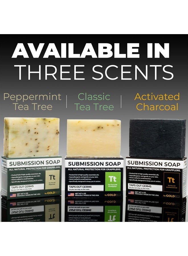 Gold BJJ Premium Tea Tree Oil Soap - USA Made Bar Soap for BJJ, Jiu Jitsu, Wrestling, and Grappling (5-Pack of 4 Ounce Soap Bars, Classic Tea Tree) - Image 2