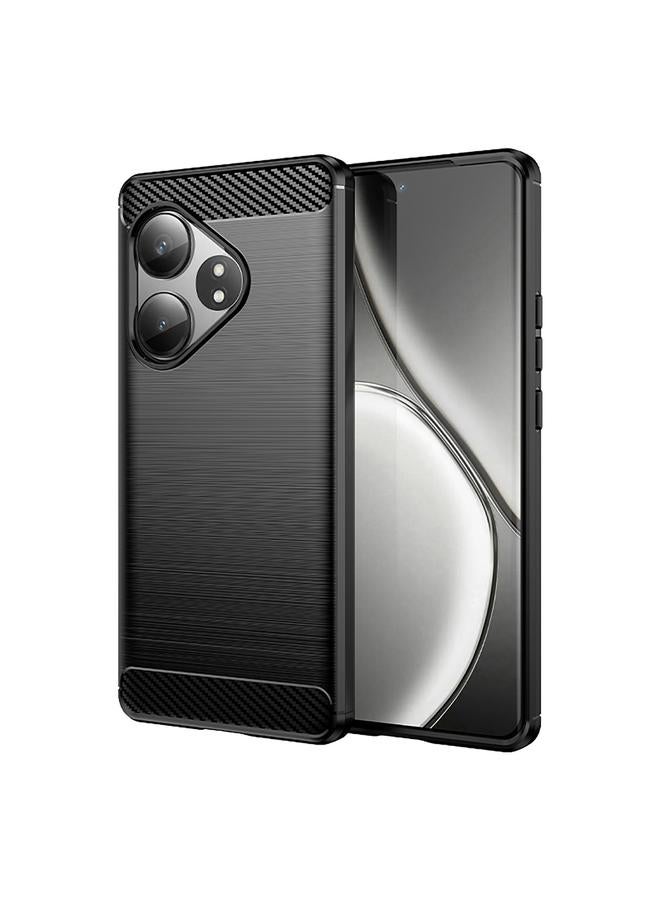 اس-توب جراب لهاتف Realme GT 6 مصنوع من ألياف الكربون وملمس ناعم من مادة TPU - Image 1