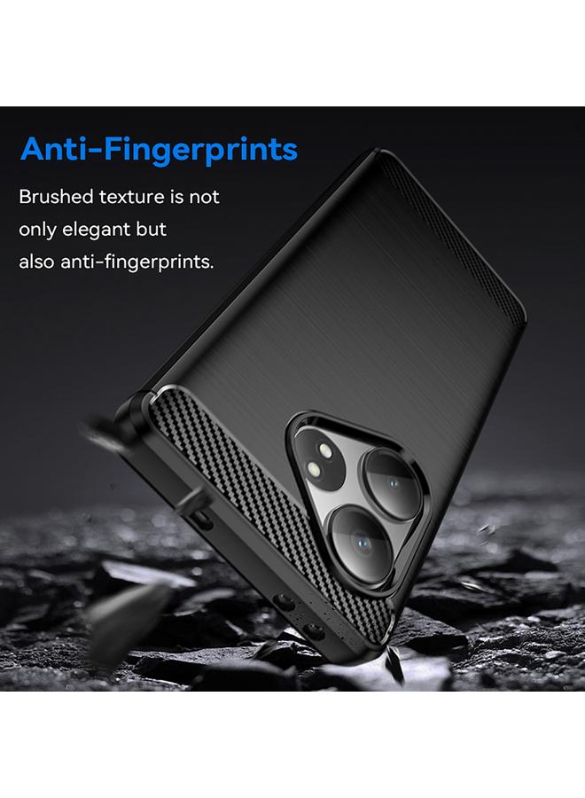 اس-توب جراب لهاتف Realme GT 6 مصنوع من ألياف الكربون وملمس ناعم من مادة TPU - Image 3