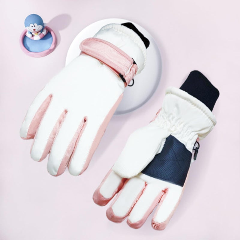 IZUS Kids Winter-Ski-Gloves Cold-Weather-Mittens Snowboard-Gloves Water-Repellent Thicken-Warm Youth-Girl-Boy 10-15 Years - Image 3