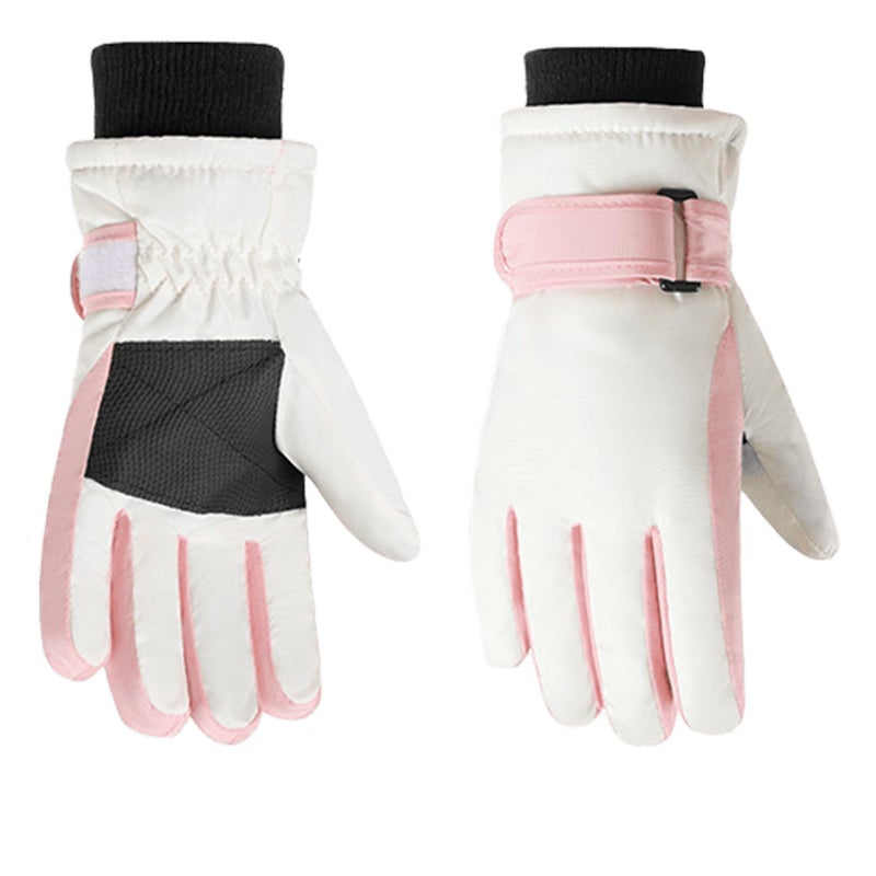 IZUS Kids Winter-Ski-Gloves Cold-Weather-Mittens Snowboard-Gloves Water-Repellent Thicken-Warm Youth-Girl-Boy 10-15 Years - Image 4