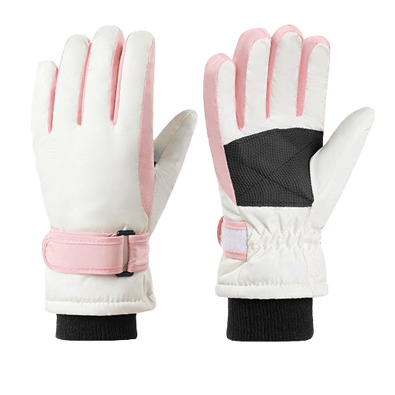 IZUS Kids Winter-Ski-Gloves Cold-Weather-Mittens Snowboard-Gloves Water-Repellent Thicken-Warm Youth-Girl-Boy 10-15 Years - Image 1