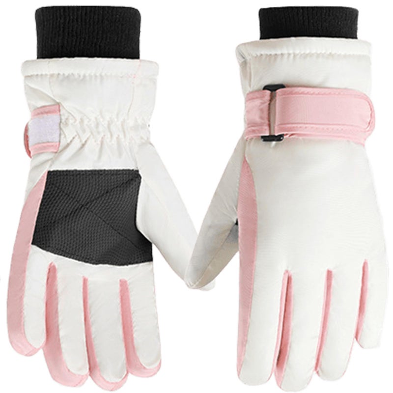 IZUS Kids Winter-Ski-Gloves Cold-Weather-Mittens Snowboard-Gloves Water-Repellent Thicken-Warm Youth-Girl-Boy 10-15 Years - Image 2