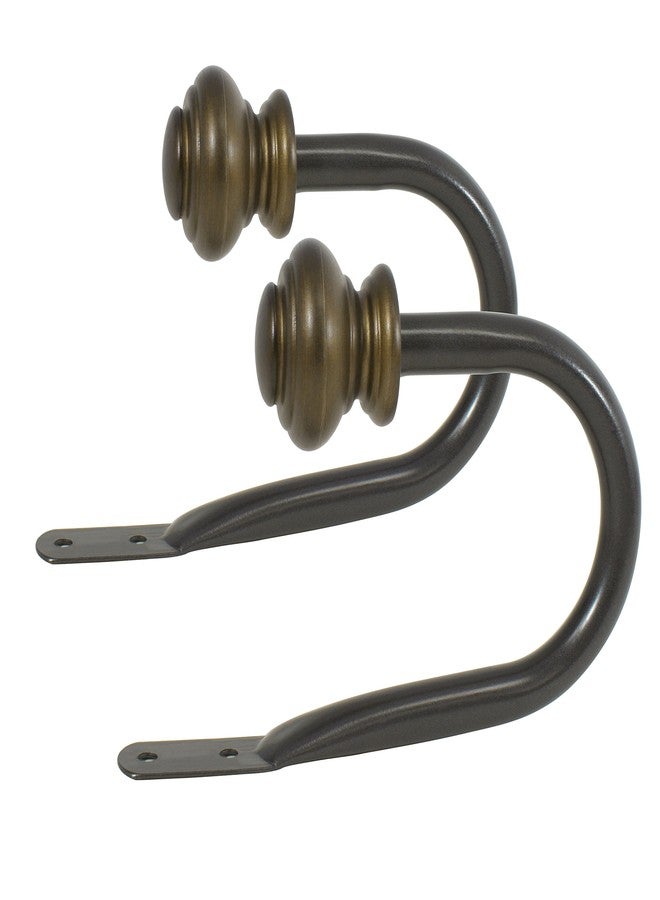 Decopolitan Beme International Urn Holdback Pair, 5.5 x 1.5 x 4 inches, Brown - Image 2