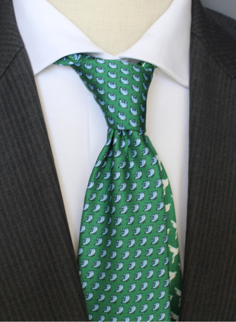Elliot Martin Elliot Martin tie 100% Silk Twill neck ties Premium Men's Tie(deep green)  - Image 1