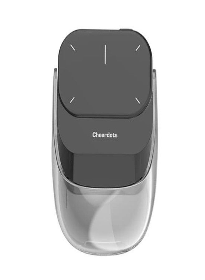Cheerdots2 Bluetooth Detachable Air Mouse Touchpad Mouse with Voice Recording, Presentation Clicker Wireless Presenter Presentation Remote with Laser Pointer for Mac, Windows (Recording, Black) - Image 1