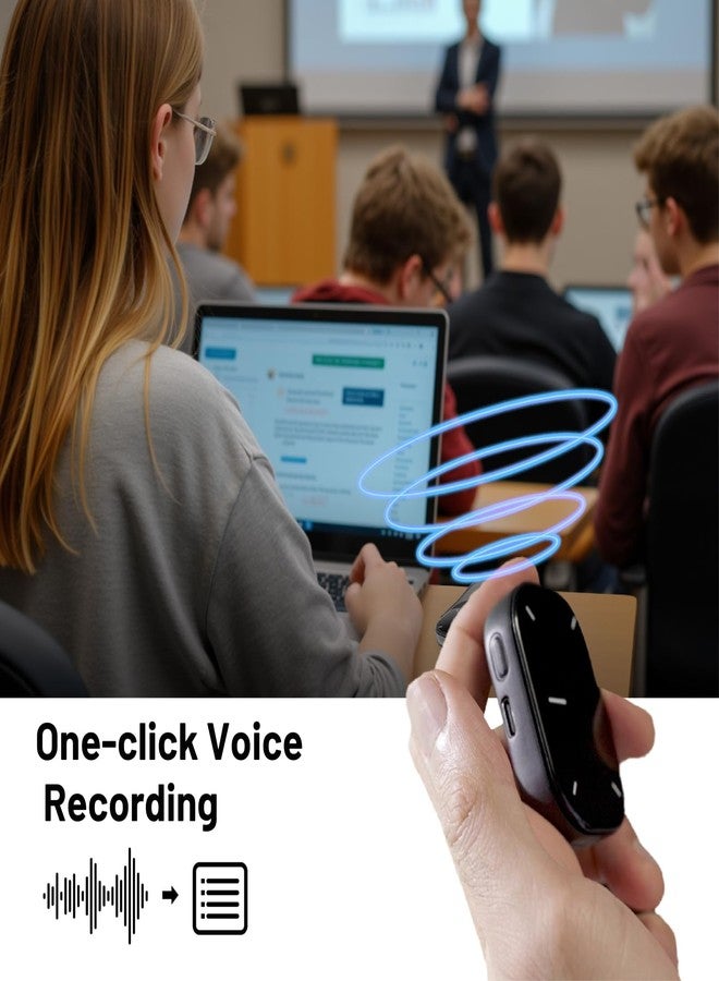 Cheerdots2 Bluetooth Detachable Air Mouse Touchpad Mouse with Voice Recording, Presentation Clicker Wireless Presenter Presentation Remote with Laser Pointer for Mac, Windows (Recording, Black) - Image 3