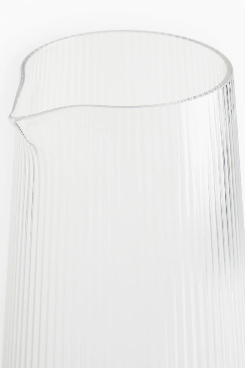 H&M Fluted glass carafe