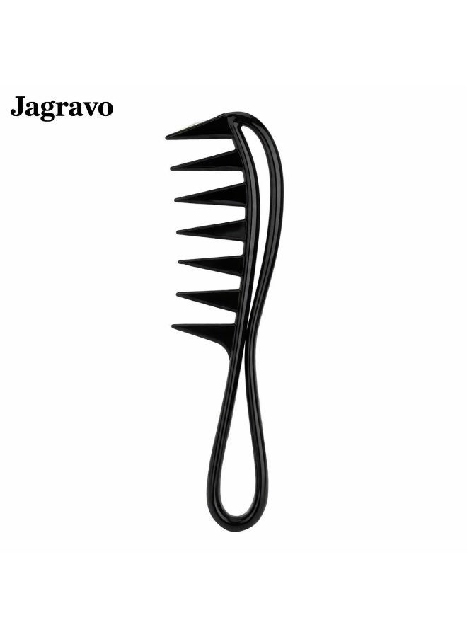 Jagravo Wide Tooth Detangling Comb Pack of 2 Anti Static Hair Comb - Image 2