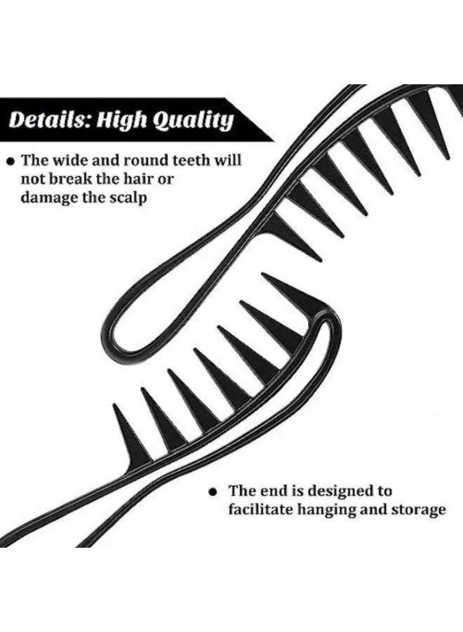 Jagravo Wide Tooth Detangling Comb Pack of 2 Anti Static Hair Comb - Image 3