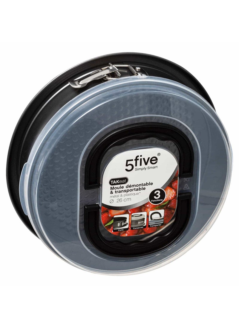 5five Steel & PP Round Springform, Tiffin W/Lid (26 cm, 2.4 L)  - Image 2