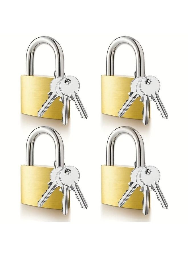 4pcs Mini Padlocks With 12 Keys 20mm Durable Metal Weatherproof Anti Theft Security - Image 2