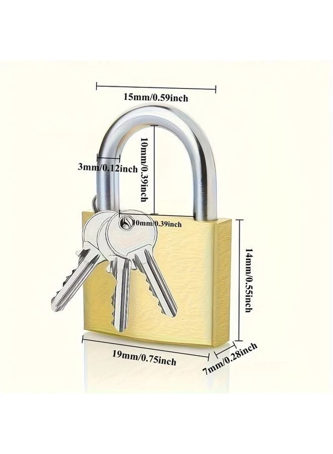 4pcs Mini Padlocks With 12 Keys 20mm Durable Metal Weatherproof Anti Theft Security - Image 4
