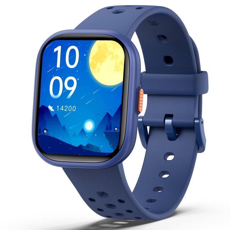 teslahero Upgraded Kids Smart Watch Fitness Tracker 185 Screen with 12 Puzzle Games Heart Rate Sleep Monitor Pedometer Waterproof Activity Tracker withWithout APP for Fitbit Boys Girls Blue - Image 2