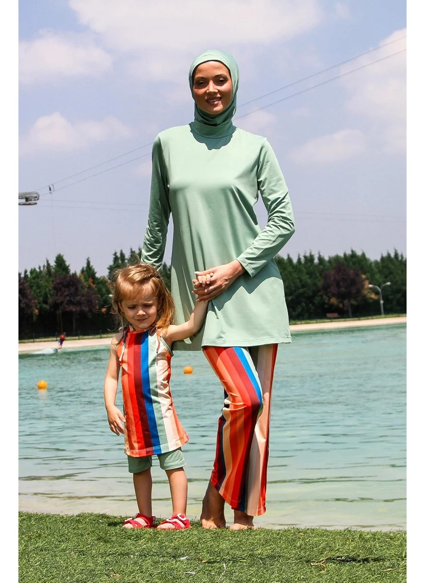 مارينا Mold Green Kids Swimsuit K2210