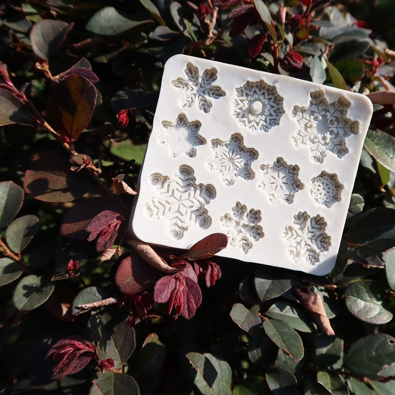 CNYMANY 2 Pcs Fondant Silicone MOLDS  CNYMANY 20 Cavity 3D Christmas Snowflake Mould Sugarcraft Cake Decoration Cupcake Topper Crafting Projects Sugar Gum Paste Resin Polymer Clay Mold - Image 5